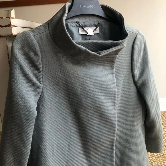 Stella McCartney Grey Cocoon Coat. Italian Size 40